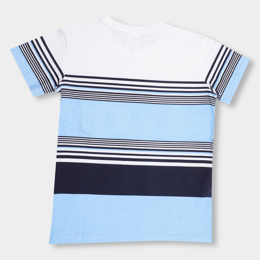 Boys' 100% Cotton Half Sleeves T-Shirt , Light Blue, large image number null