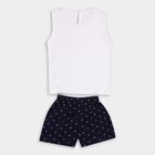 Infant Girl's Cotton Short Set, Navy Blue, small image number null