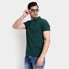 Printed Polo Shirt, Dark Green, small image number null