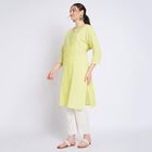 Ladies' 100% Cotton Kurta , हल्का हरा, small image number null
