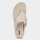 Women's Light Beige Adjustable Strap Casual Slippers, गहरा पीला, small