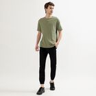 Men's Muted Olive Green Cotton Henley Neck Casual T-Shirt, Olive, small image number null