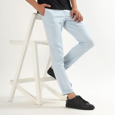 Men's Slim Fit Cross Pocket Casual Trousers