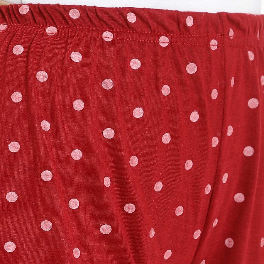 Printed Pyjama, Maroon, large image number null