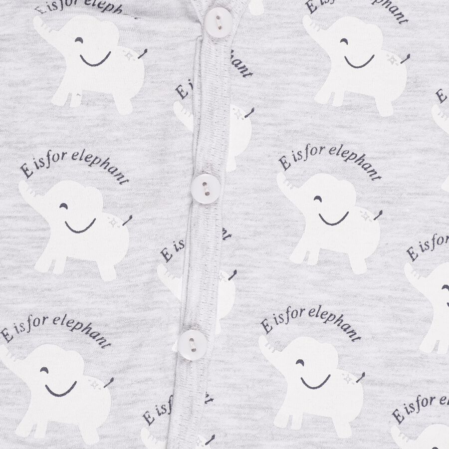 Infants' Light Grey V-Neck Casual T-Shirt, Melange Light Grey, large image number null