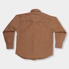 Boys' 100% Cotton Casual Shirt, Brown, small image number null