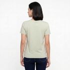 Women's Mint Green Round Neck Regular T-Shirt, Light Green, small