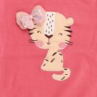 Girls Bright Pink Crew Neck Casual Pullover, Pink, small image number null