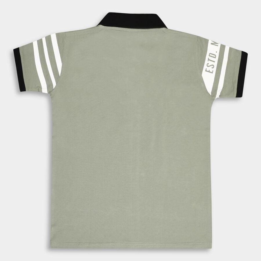 Boys' Cotton T-Shirt, Light Green, large image number null
