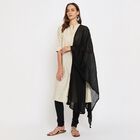 Ladies' Dupatta , काला, small image number null