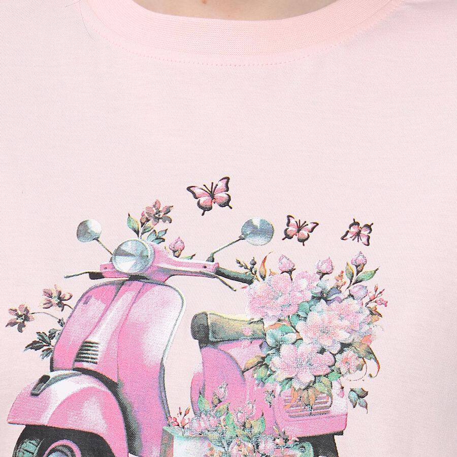 Ladies' Round Neck T-Shirt , Light Pink, large image number null