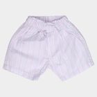 Infants' Light Pink Regular Fit Striped Half Pant, हल्का गुलाबी, small