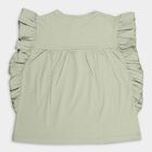 Girls' 100% Cotton T-Shirt, हल्का हरा, small image number null