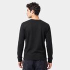 Men's Black Long Sleeve Thermal, काला, small
