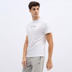 Men's Bright Eggshell White Crew Neck Athleisure T-Shirt, White, small