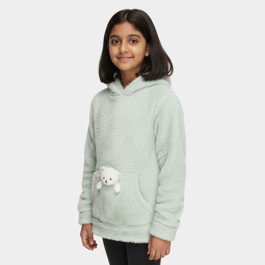 Girls' Sweatshirt, Light Green, large image number null