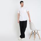 Men's 100% Cotton Casual Shirt , White, small