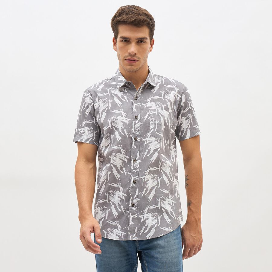 Men's Casual Shirt, Brown, large image number null