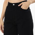 Women's Jet Black Wide-Leg High-Rise Jeans, Black, small image number null