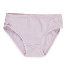 Girls' Soft Lavender and White Printed Cotton Panties, White, small image number null