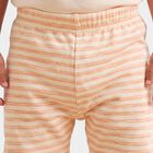 Infants' Peach Jogger Fit Striped Pyjama, पीच, small