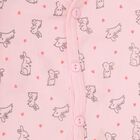 Infants' Light Pink Cotton V-Neck Casual T-Shirt, Light Pink, small image number null