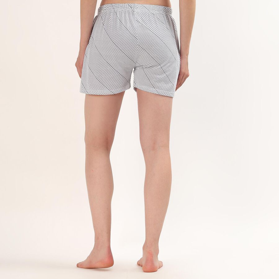 Women's Black Regular Fit Side Stripe Shorts, काला, large