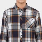Boys' Mustard Cotton Long Sleeves Collared Shirt, Mustard, small