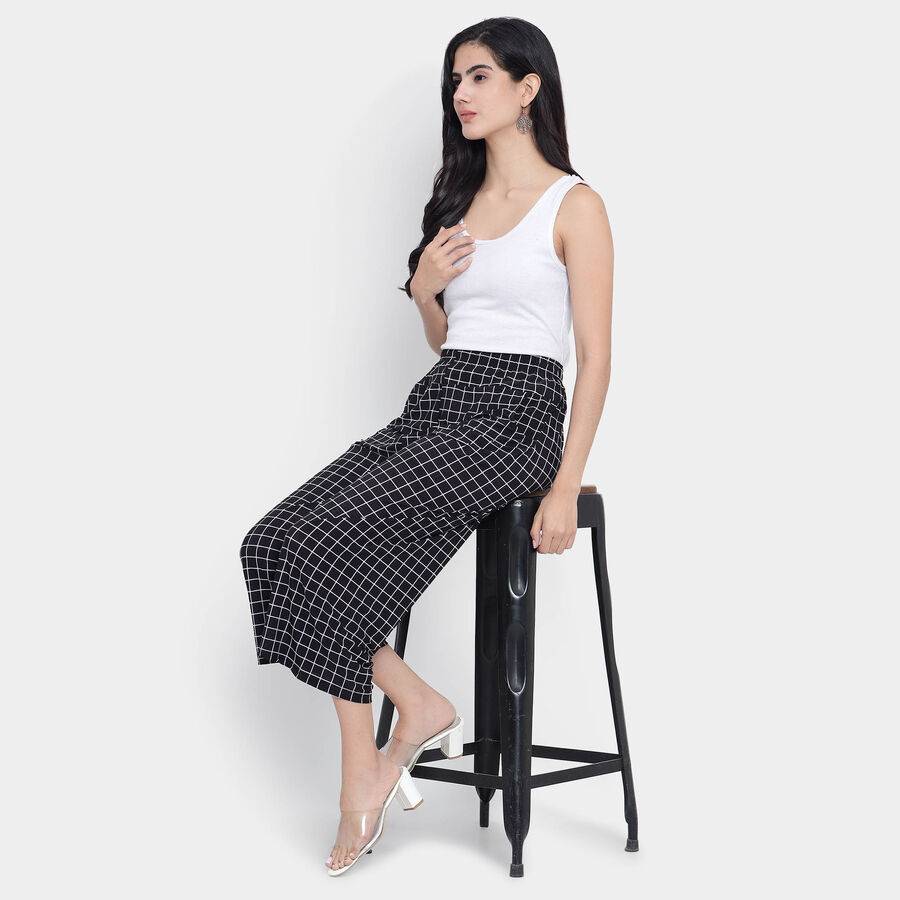 Checks Trousers, Black, large image number null