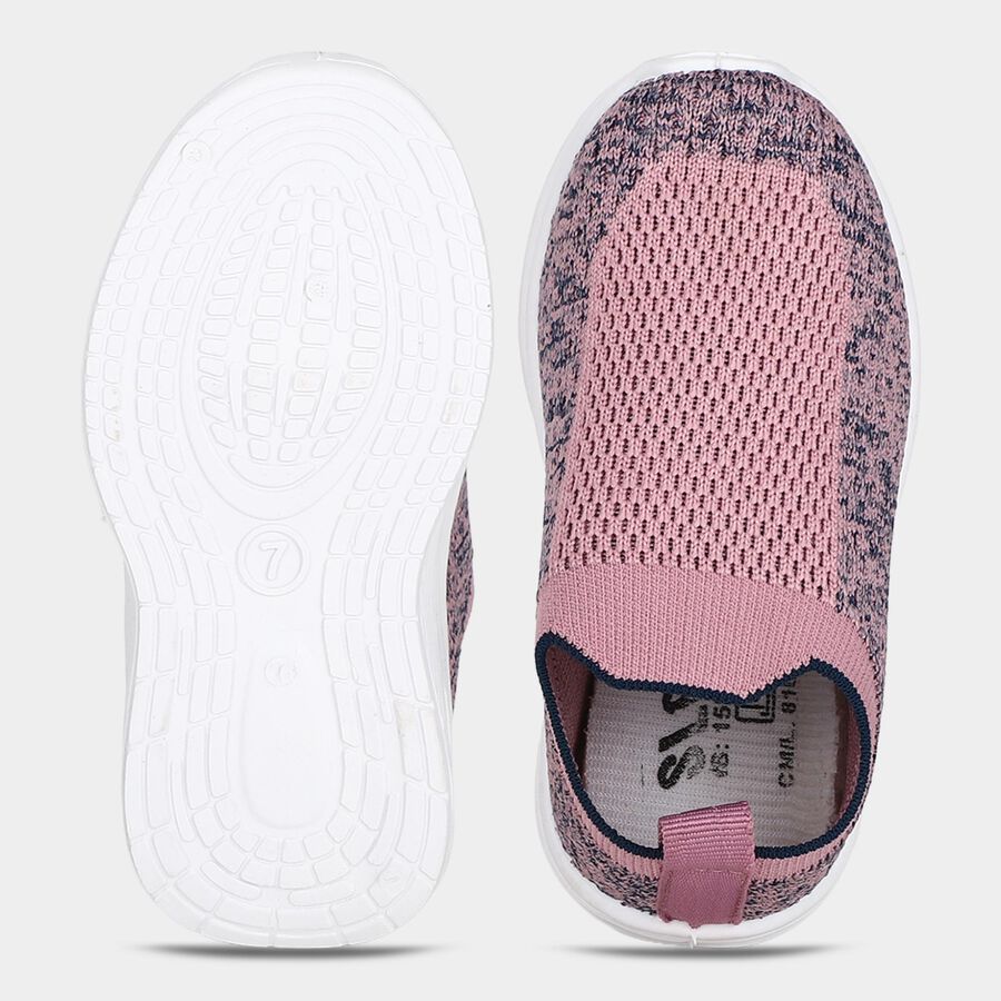 Girls' Purple Slip-On Casual Sneakers, Purple, large