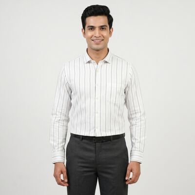 Men White Classic Formal Shirt