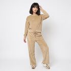 Women Beige Sweat Suit Track suit, Beige, small