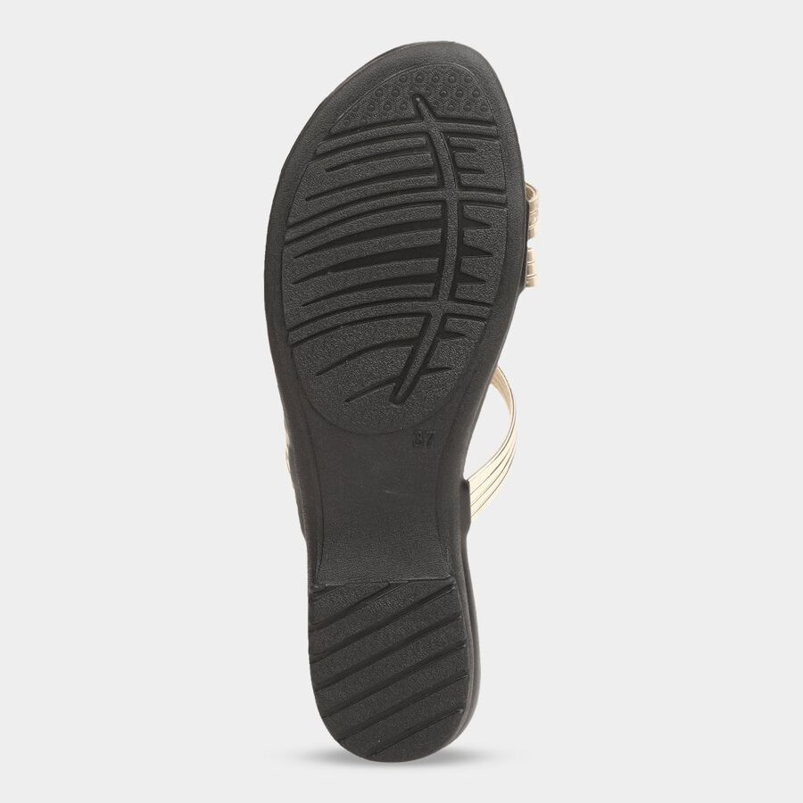 Womens Sandals, गोल्डन, large image number null