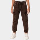 Boys Brown Jogger Fit Washed Cargo Jeans, Brown, small