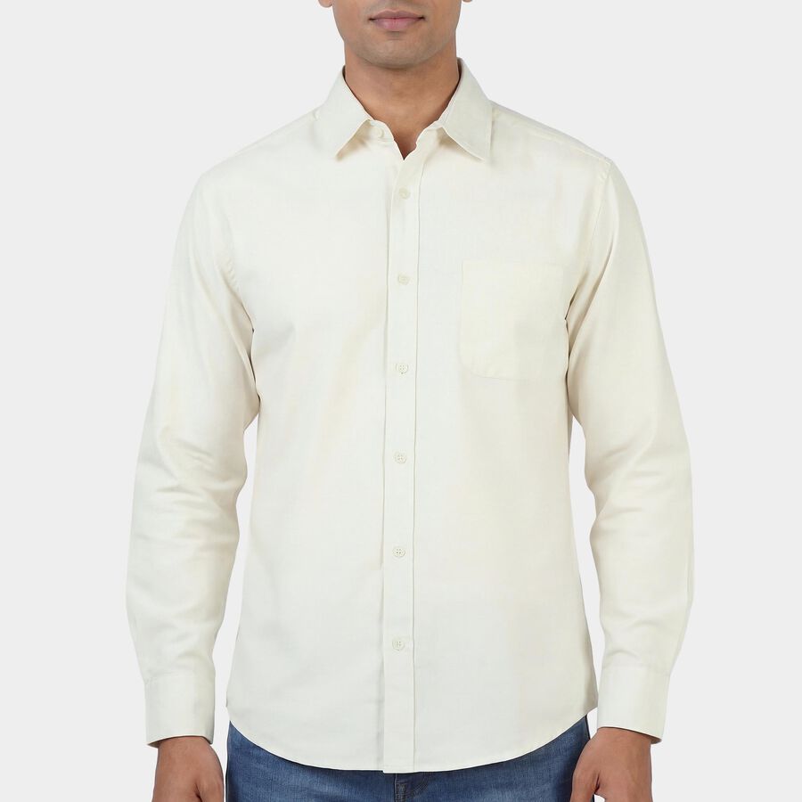 Men's Off-White Classic Collar Classic Shirt, Off White, large