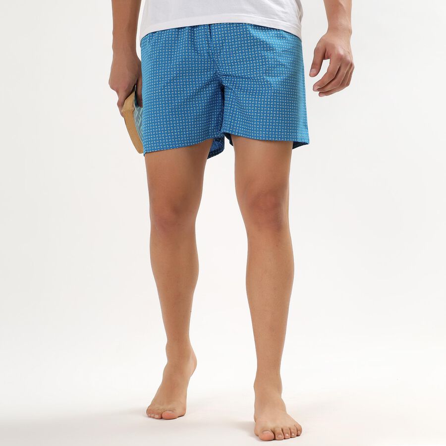 Men's 100% Cotton Boxers , Mid Blue, large image number null