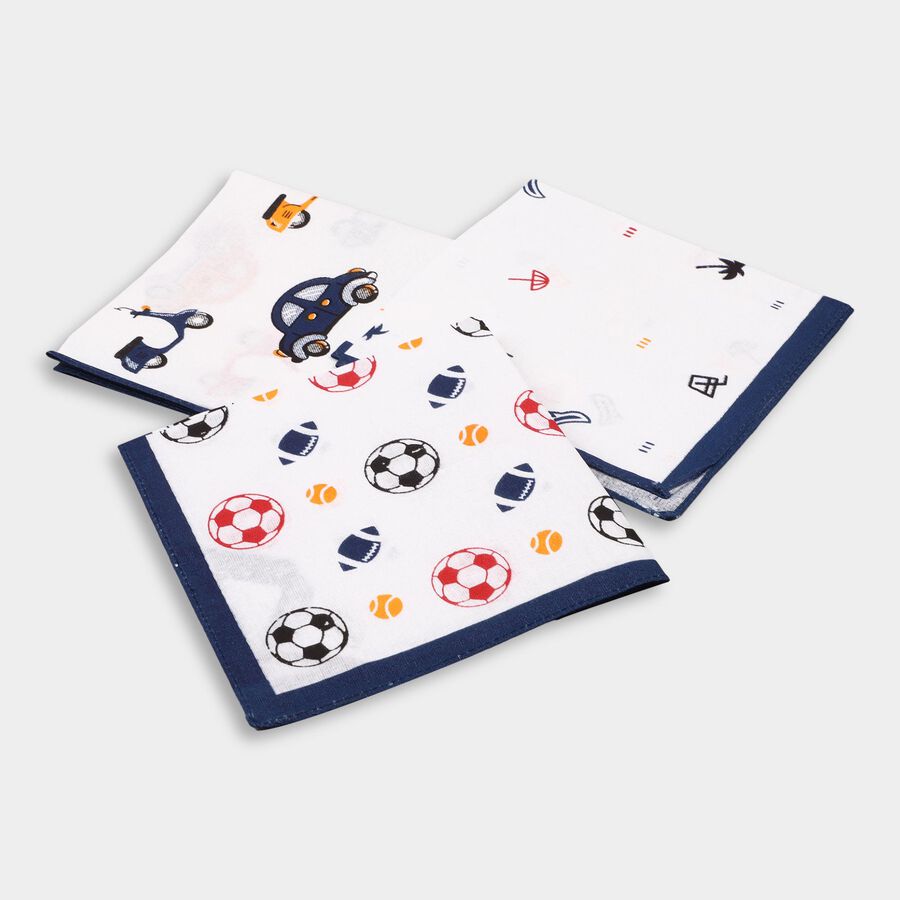 Boys' 100% Cotton Hanky , White, large image number null