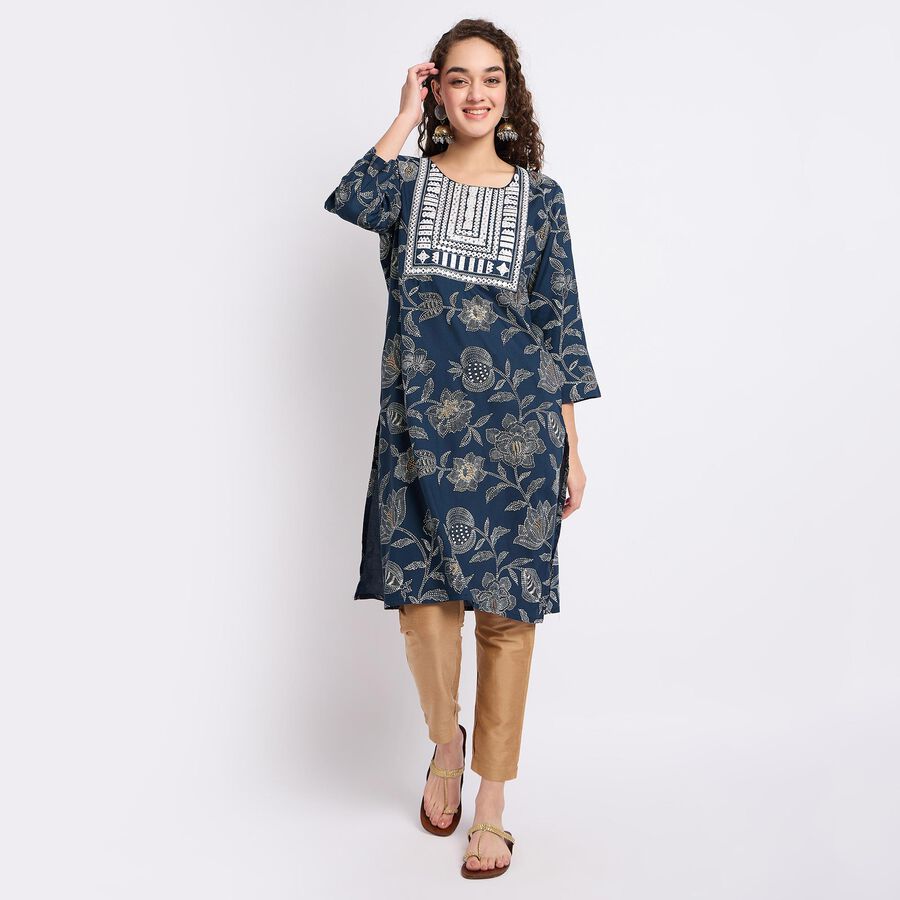 Ladies' Kurta , टील ब्लू, large image number null