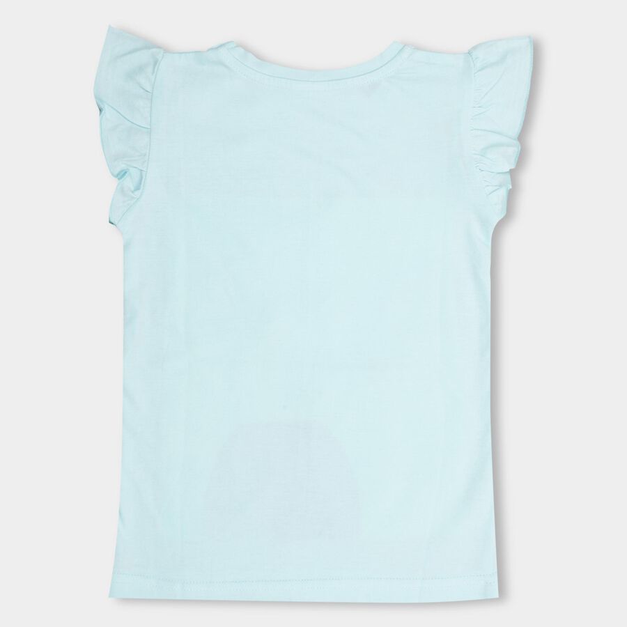 Girls' 100% Cotton T-Shirt , हल्का नीला, large image number null
