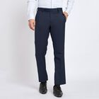 Men's Slim Fit Formal Trousers, गहरा नीला, small