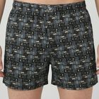 Men's Black Regular Fit Solid Boxers, काला, small