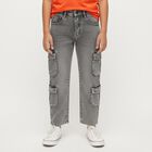Boys' 100% Cotton Jeans, Light Grey, small image number null