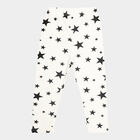 Girls Printed Leggings, Off White, small image number null