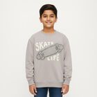 Boys' Sweatshirt, हल्का ग्रे, small image number null