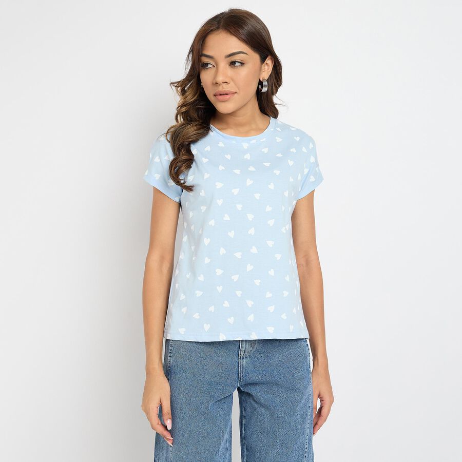 Ladies' Round Neck T-Shirt , Light Blue, large image number null