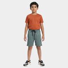 Boys Green Regular Fit Athletic Bermuda Shorts, हल्का हरा, small