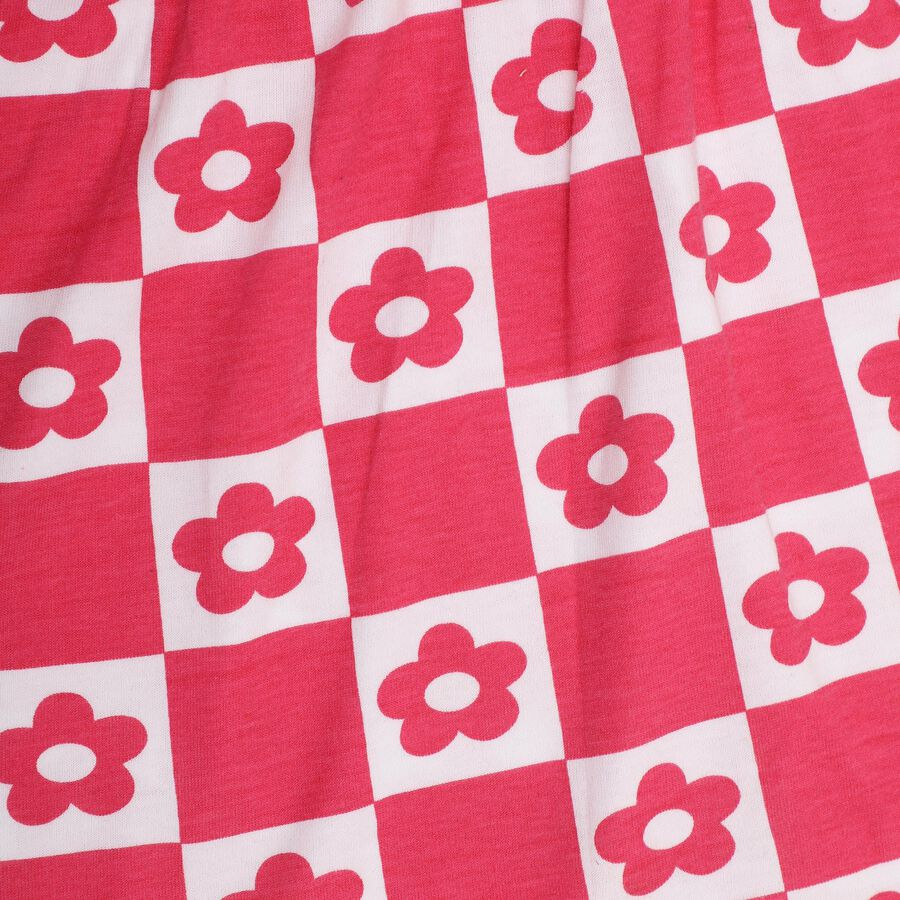 Girls' 100% Cotton Top Skirt, गुलाबी, large image number null