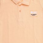 Boys' Soft Peach Cotton Polo Collar Classic T-Shirt, पीच, small