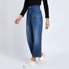 Ladies' 100% Cotton Jeans, Mid Blue, small image number null