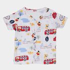 Infants White Cotton V-Neck Casual T-Shirt, सफ़ेद, small